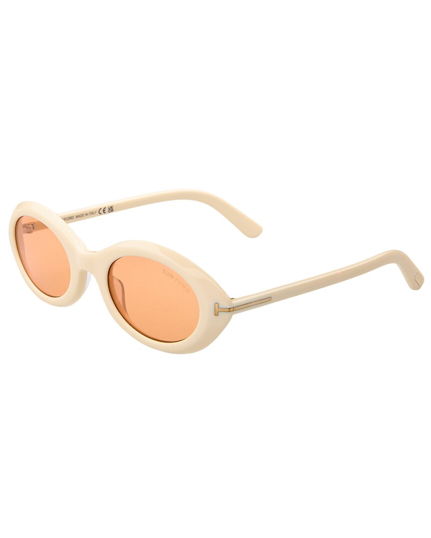 Tom Ford | Womens | 51mm Sunglasses | Ivory | Brown Lens