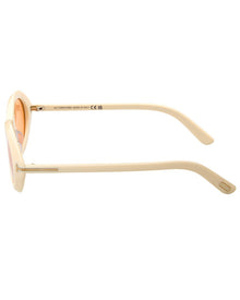 Tom Ford | Womens | 51mm Sunglasses | Ivory | Brown Lens