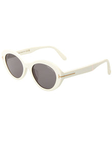 Tom Ford | Womens | 53mm Sunglasses | Ivory | Smoke Lens