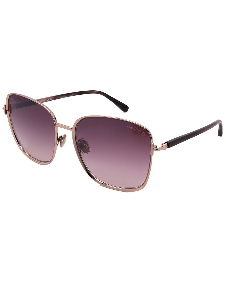 Tom Ford | Womens | FT1029/S 57mm Sunglasses - II | Rose Gold | Pink Gradient Lens