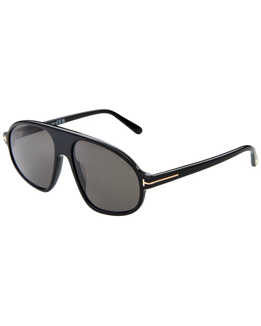 Tom Ford | Mens | Erol 58mm Sunglasses | Black | Smoke Lens
