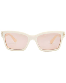 Tom Ford | Womens | FT1085 54mm Sunglasses - II | Ivory | Violet Lens