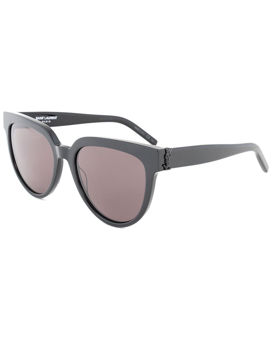 Saint Laurent | Womens | SL M28 54mm Sunglasses | Black | Dark Grey Tinted Lens