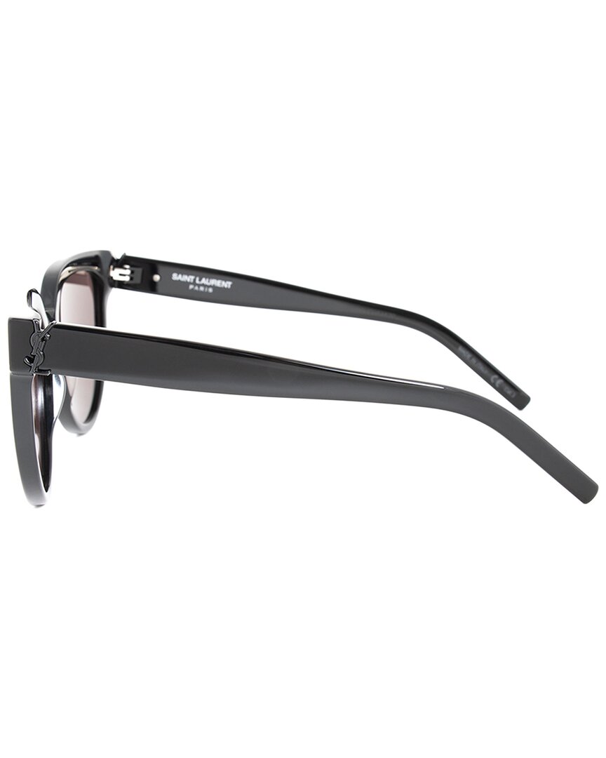 Saint Laurent | Womens | SL M28 54mm Sunglasses | Black | Dark Grey Tinted Lens