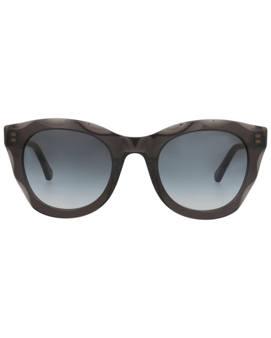 Chloe | Womens | 50mm Sunglasses | Transparent Dark Gray | Grey Gradient Lens