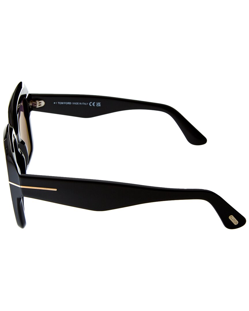 Tom Ford | Womens | 5001A 50mm Sunglasses | Shiny Black | Smoke Lens