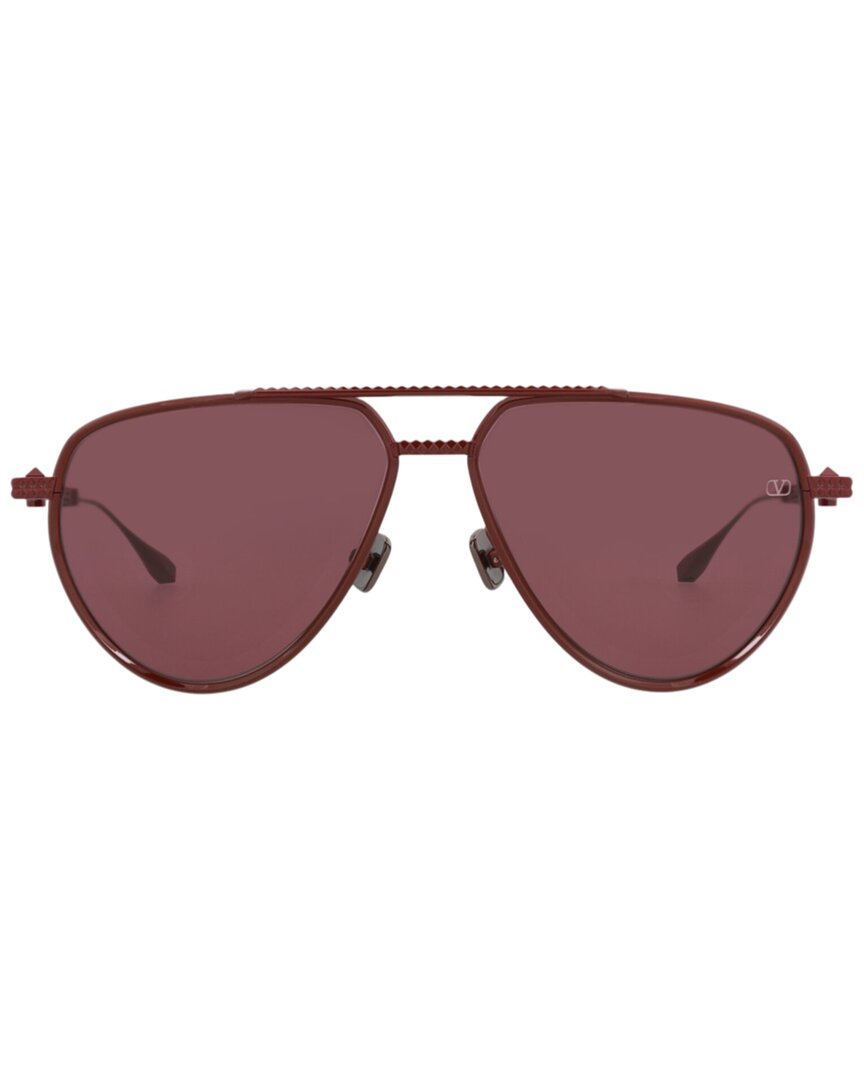 Valentino | Womens | VLS-133F59 59mm Sunglasses | Bordeaux | Bordeaux Lens