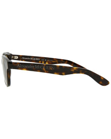 Alexander McQueen | Unisex | AM0383S 145mm Sunglasses | Havana Brown | Brown Lens