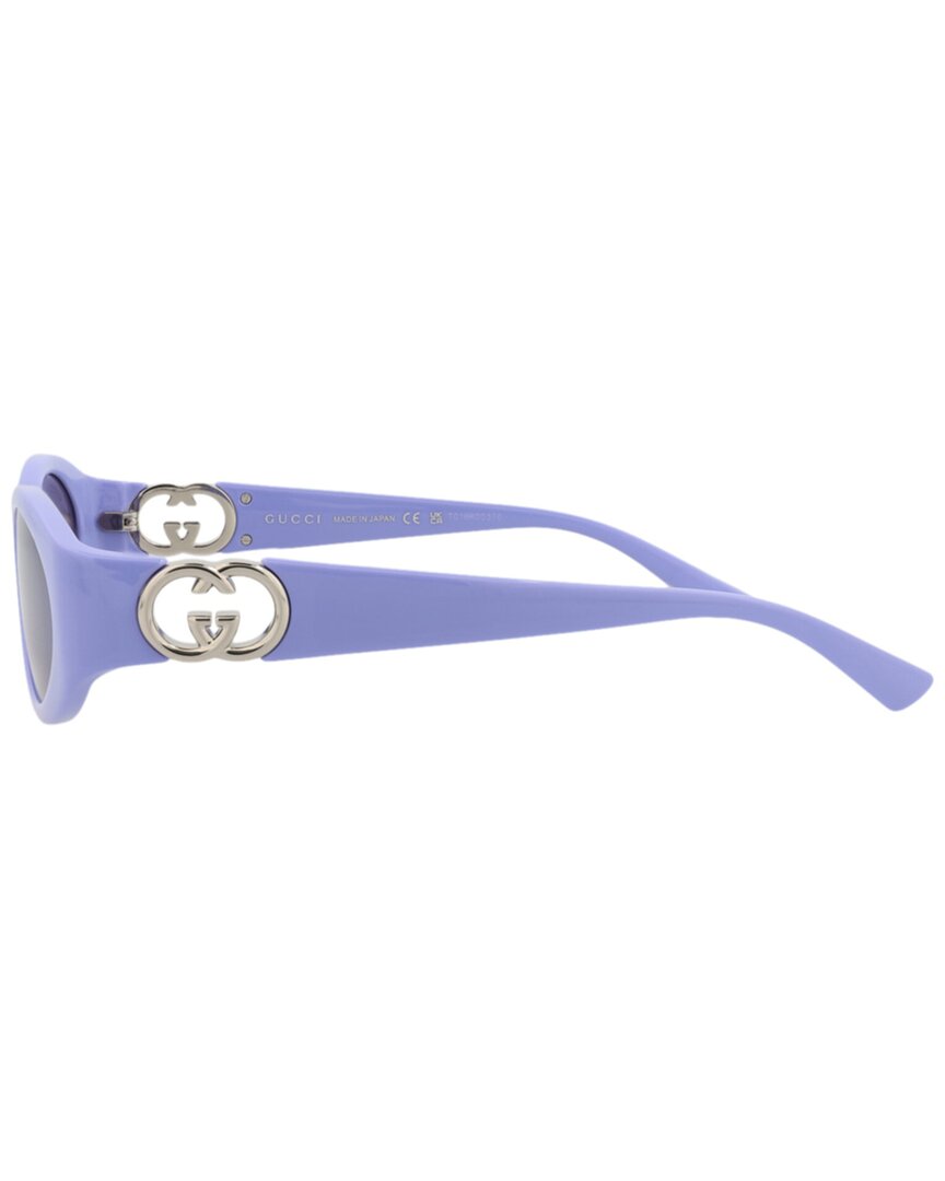 Gucci | Womens | GG1662SA 56mm Sunglasses | Shiny Lilac | Violet Tinted Lens