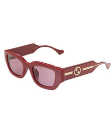 Gucci | Womens | GG1558SK 51mm Sunglasses | Burgundy | Red Lens