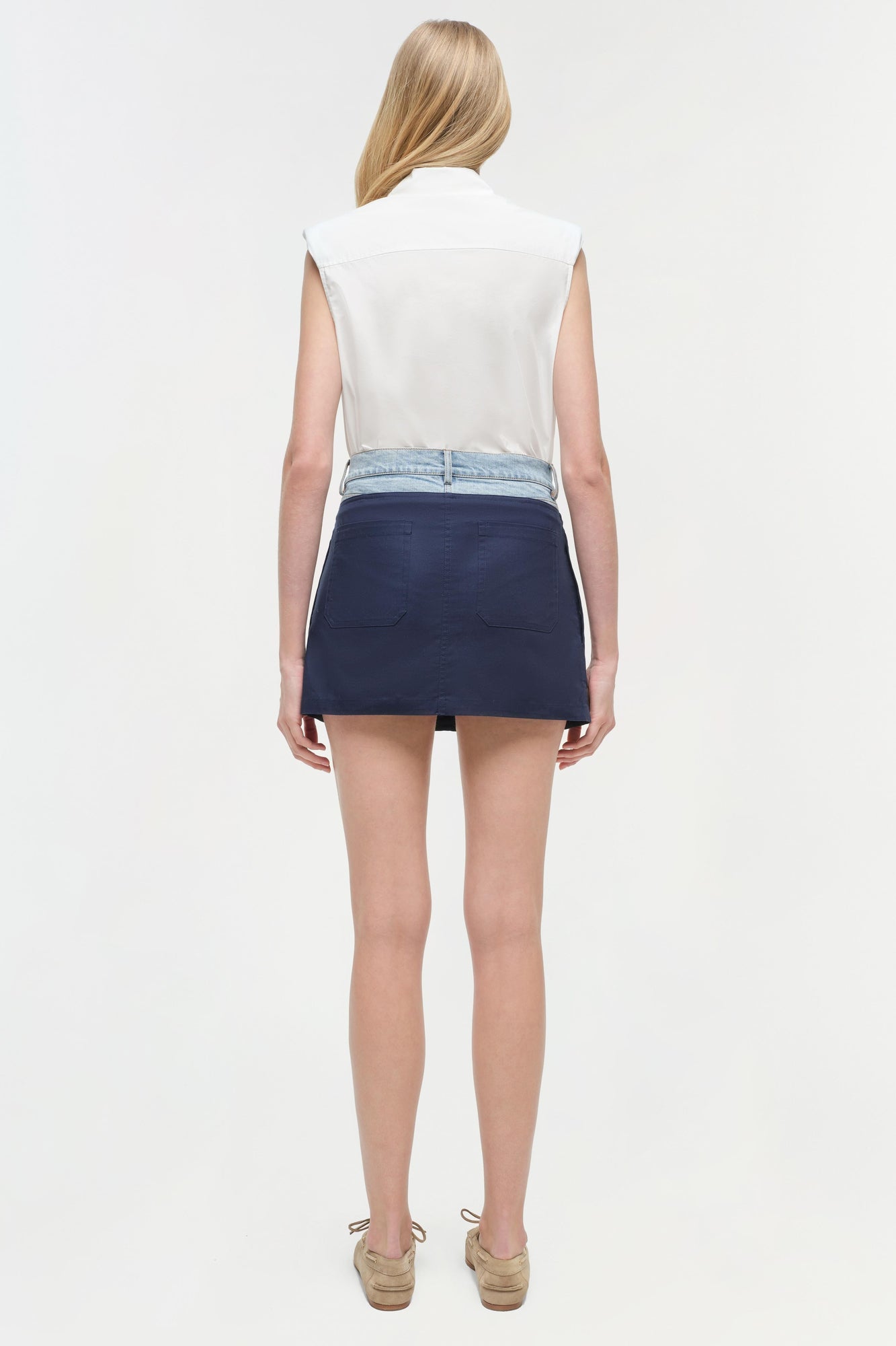 Womens | Hampton Denim Combo Mini Skirt | Midnight Multi