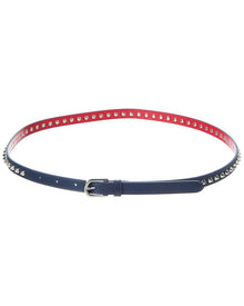 Christian Louboutin | Womens | Cabata Spike Leather Belt | Blue
