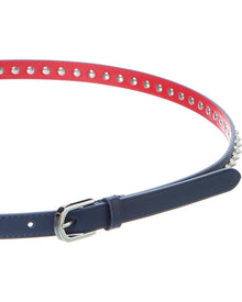 Christian Louboutin | Womens | Cabata Spike Leather Belt | Blue