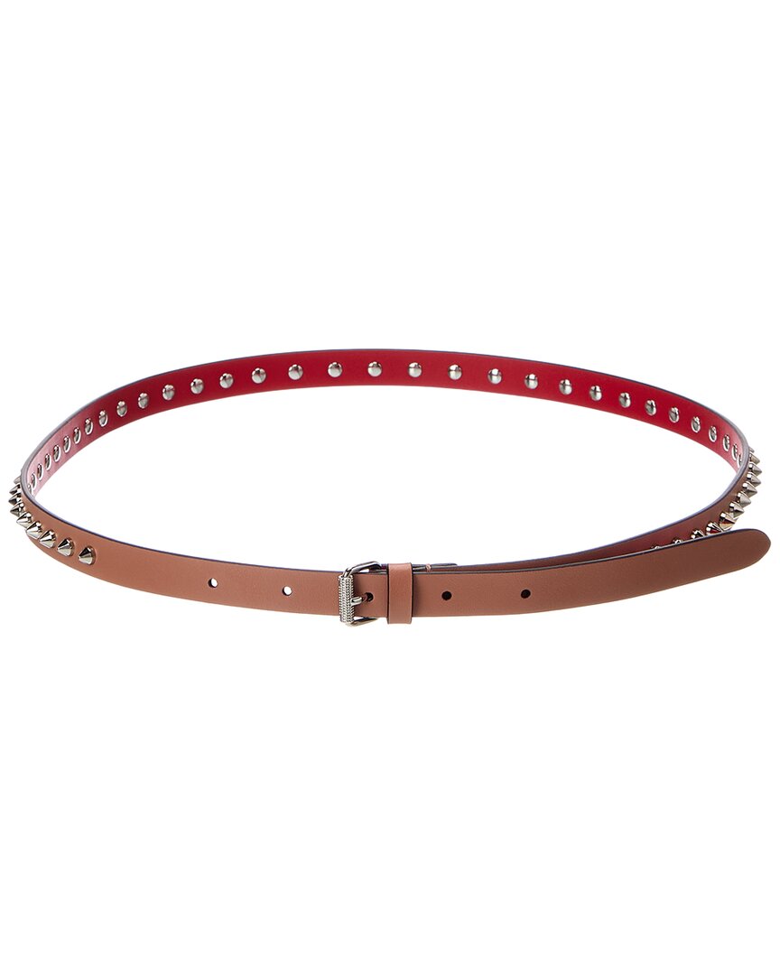 Christian Louboutin | Womens | Logo Leather Belt | Tan