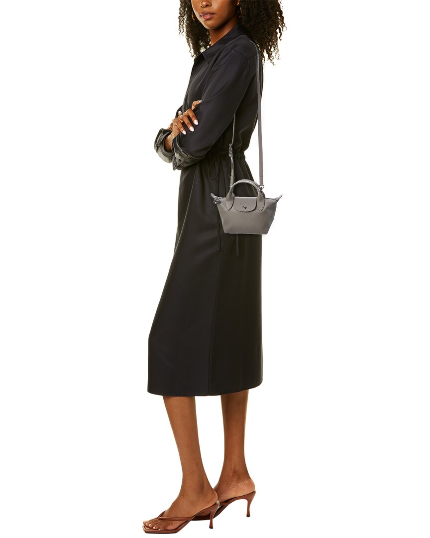 Longchamp | Womens | Le Pliage Xtra XS Leather Handbag | Gray