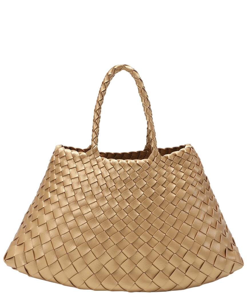 Tiffany & Fred Paris | Womens | Hand-Woven Leather Tote | Gold