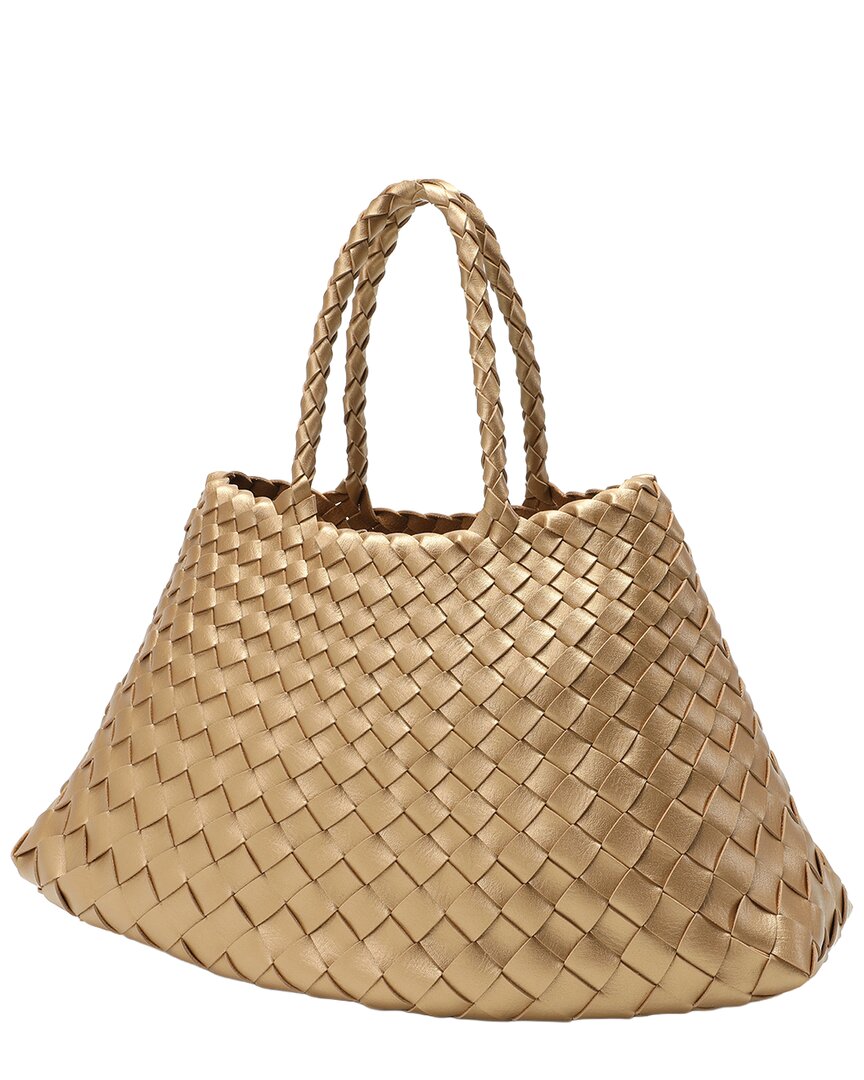 Tiffany & Fred Paris | Womens | Hand-Woven Leather Tote | Gold