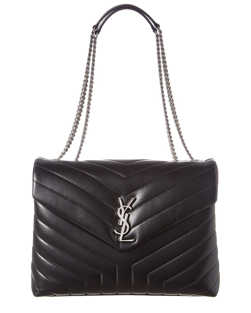 Saint Laurent | Womens | LouLou Medium Matelasse Y Leather Chain Shoulder Bag | Black
