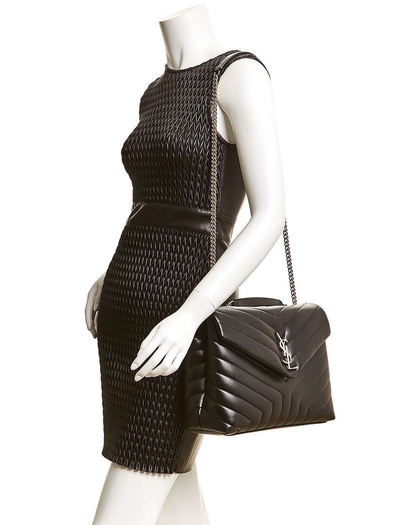 Saint Laurent | Womens | LouLou Medium Matelasse Y Leather Chain Shoulder Bag | Black