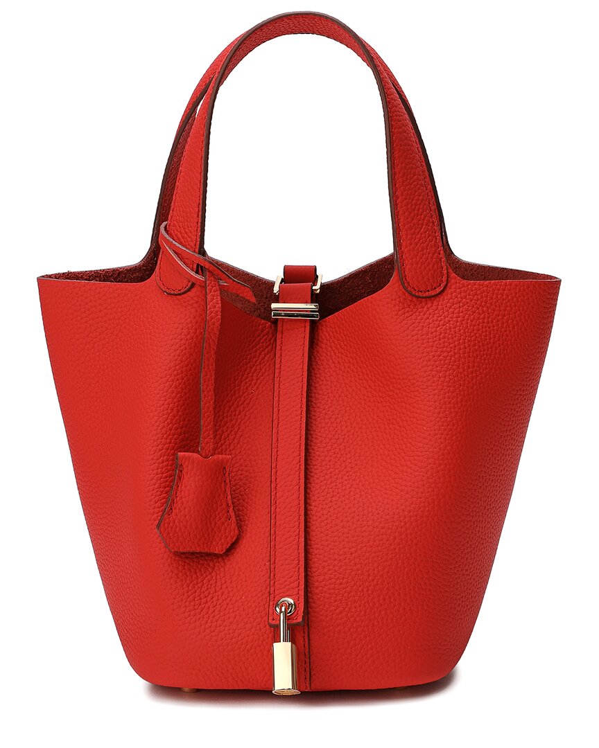 Tiffany & Fred Paris | Womens | Leather Top Handle Satchel | Red
