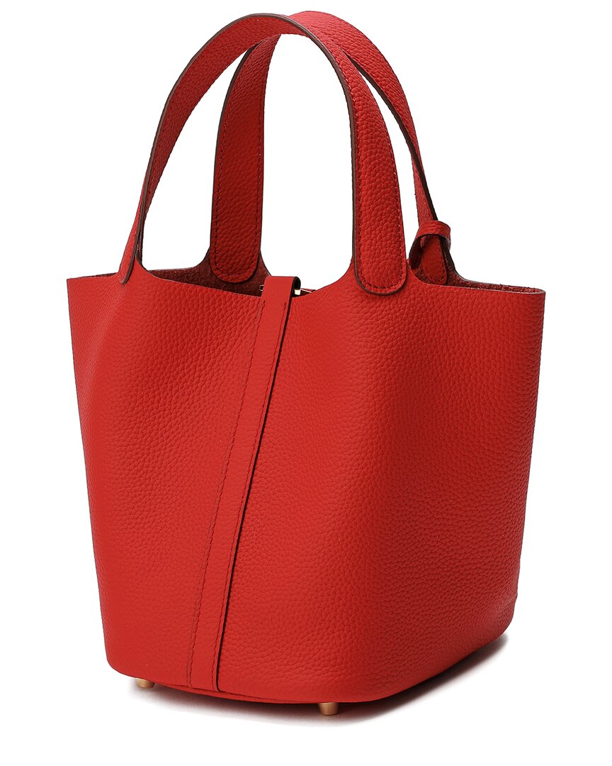 Tiffany & Fred Paris | Womens | Leather Top Handle Satchel | Red