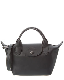 Longchamp | Unisex | Le Pliage Xtra XS Leather Handbag | Black