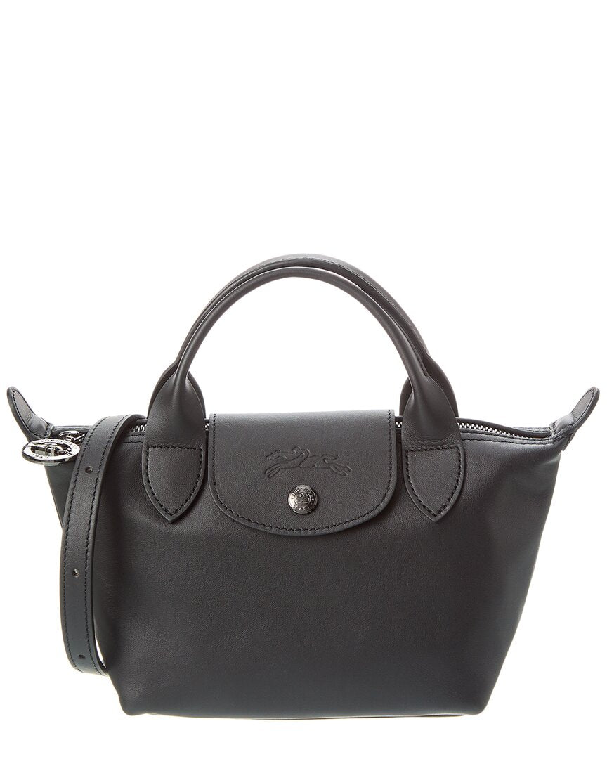 Longchamp | Unisex | Le Pliage Xtra XS Leather Handbag | Black
