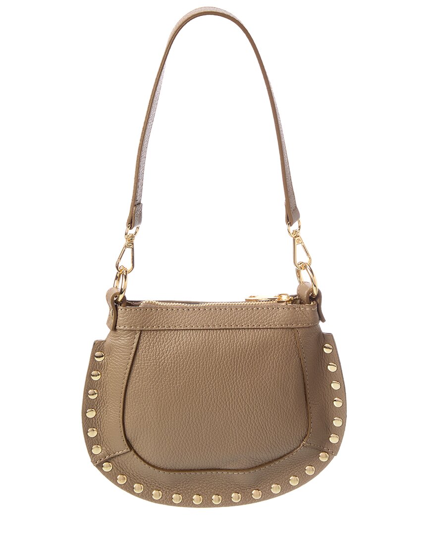 Isabella Rossetti | Womens | Riley27 Leather Shoulder Bag | Taupe