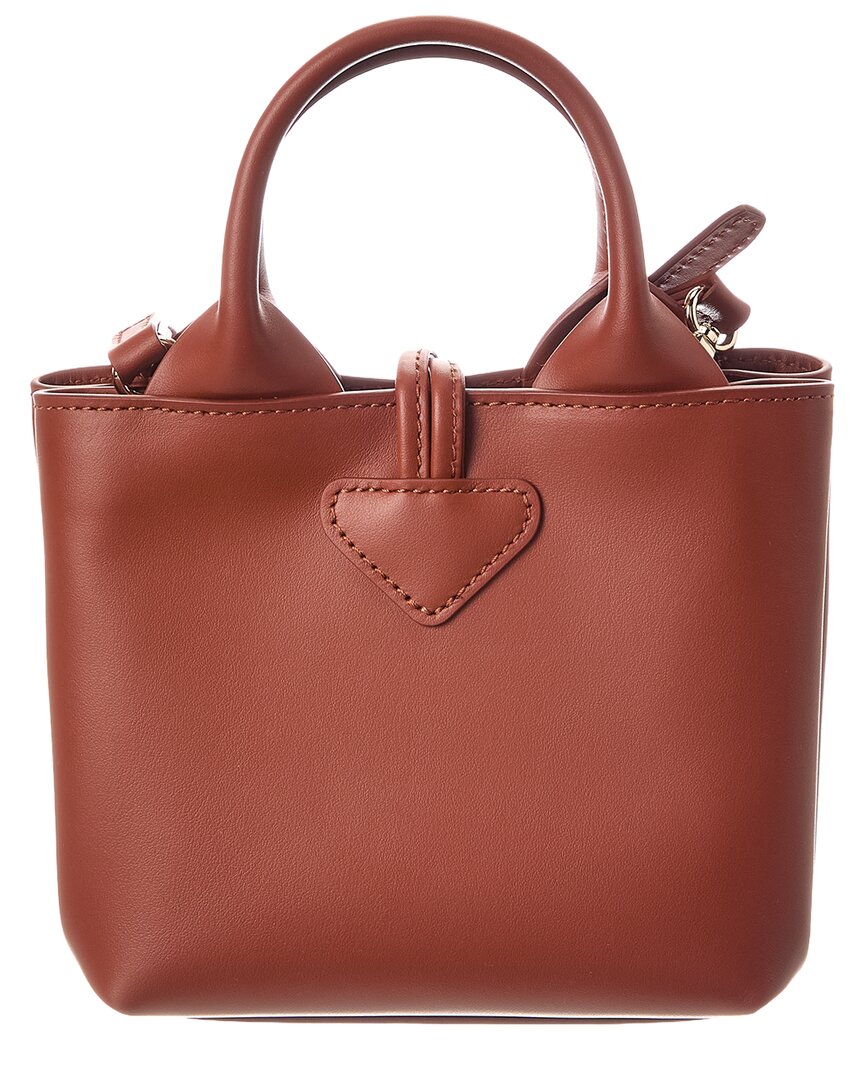 Longchamp | Womens | Le Roseau XS Leather Handbag | Brown