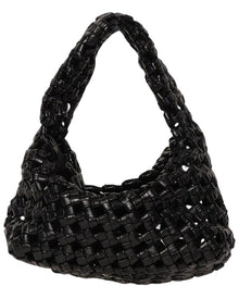 Walter Baker | Womens | Mackenzie Woven Knot Leather Hobo Bag | Black