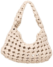 Walter Baker | Womens | Mackenzie Woven Knot Leather Hobo Bag | Brown