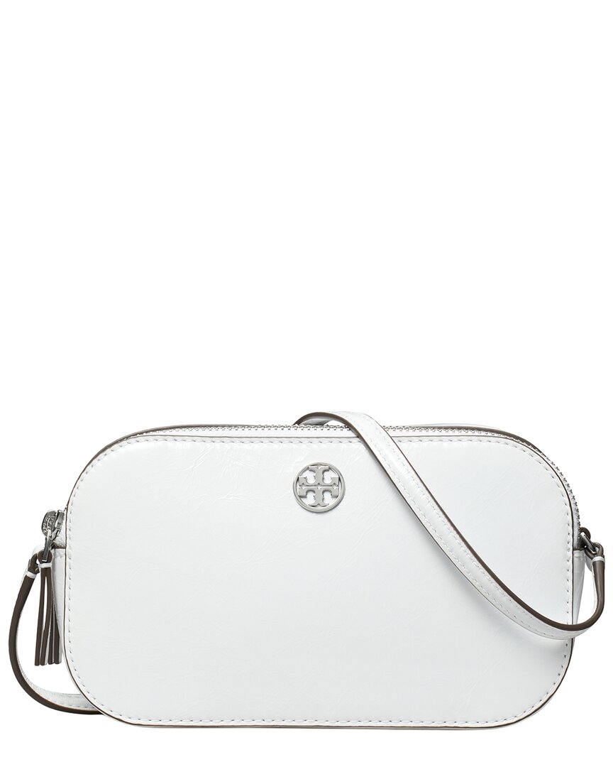 Tory Burch | Unisex | Shine Camera Bag Leather Crossbody | White