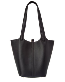 Tiffany & Fred Paris | Womens | Pebbled Leather Bucket Tote | Black