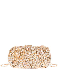 Tiffany & Fred Paris | Womens | Crystal Frame Evening Clutch | Gold