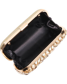 Tiffany & Fred Paris | Womens | Crystal Frame Evening Clutch | Gold