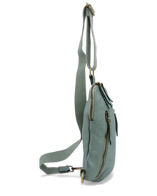 Bolsa Nova | Unisex | Logan Leather Sling Bag | Pistachio