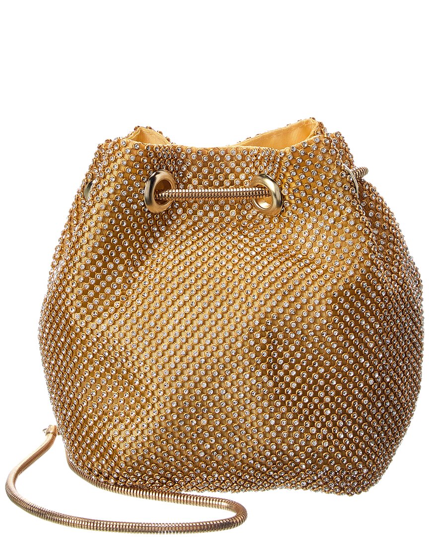 Rene Ruiz | Womens | Allover Crystal Bucket Bag | Gold