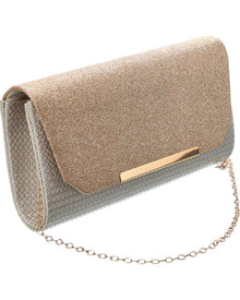 Rene Ruiz | Womens | Chain Envelope Clutch | Gold