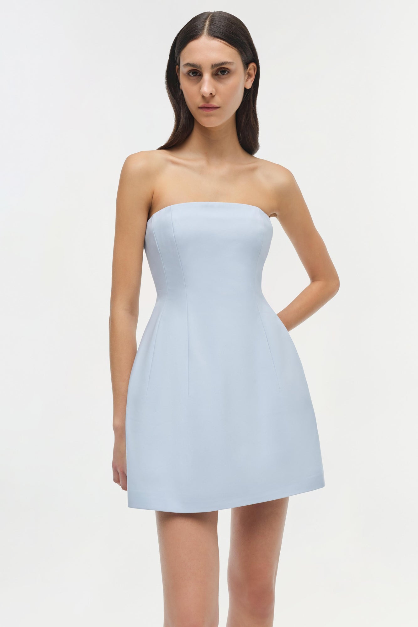 Womens | Arta Strapless Mini Dress | Periwinkle Sky