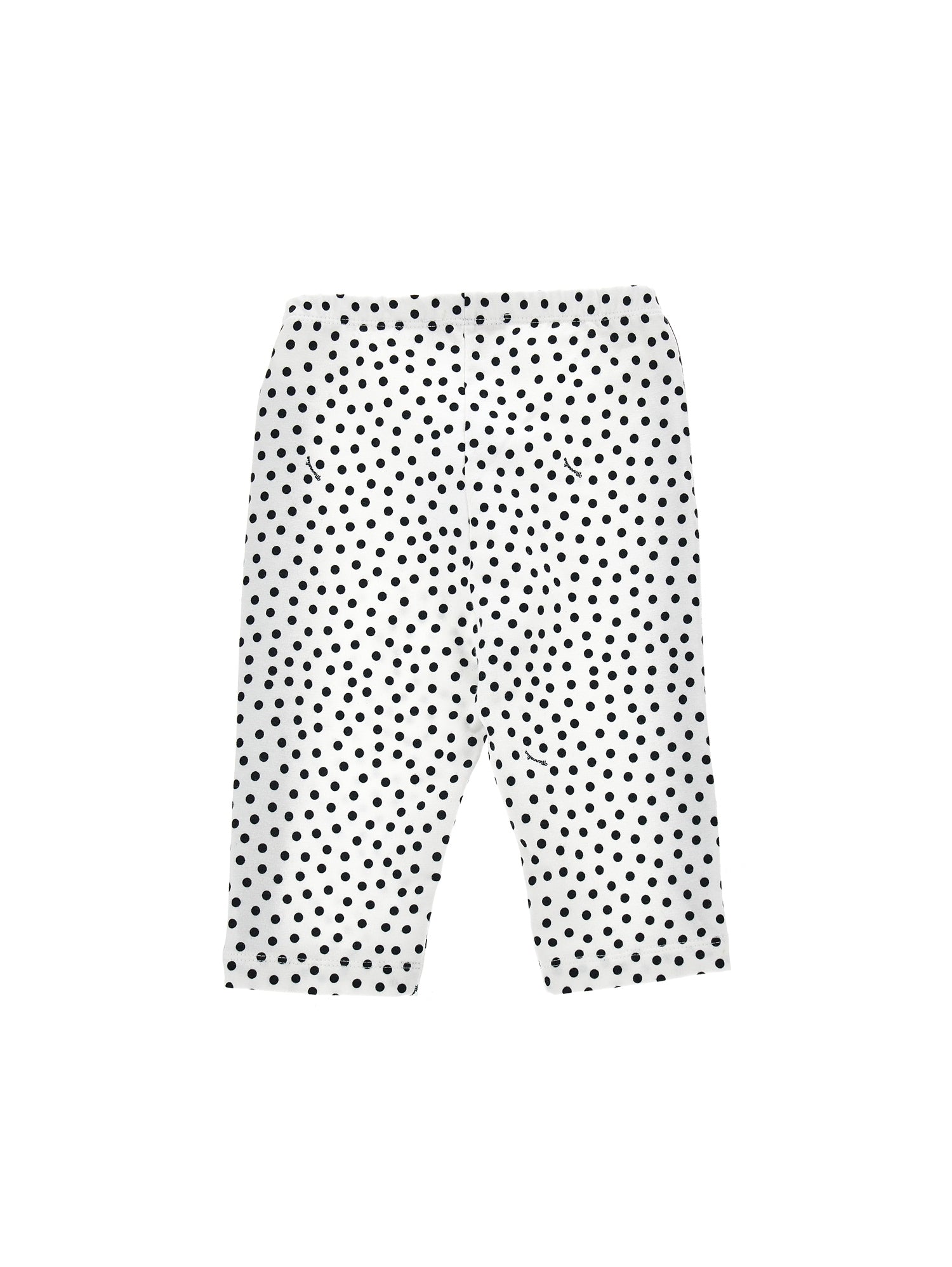 Girls | Polka Dot Cycling-Style Leggings | White/Black