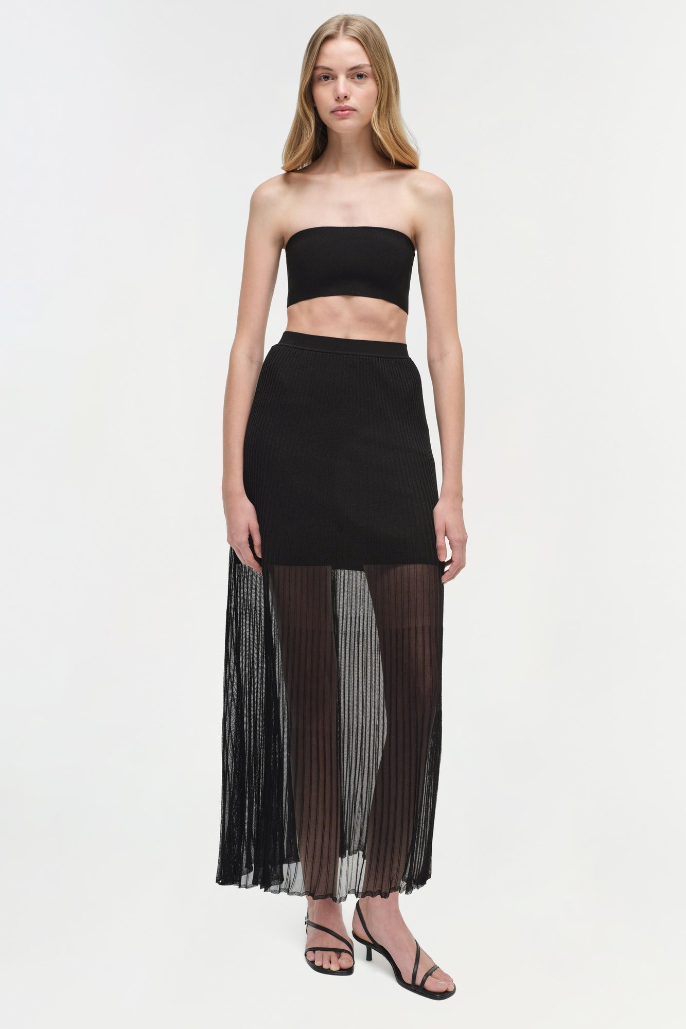 Womens | Falan Compact Knit Bralette | Black