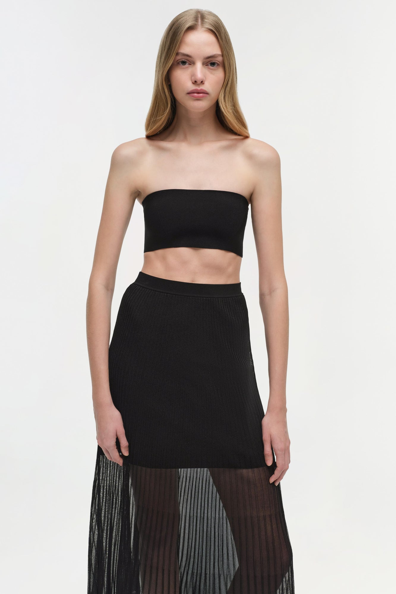 Womens | Falan Compact Knit Bralette | Black