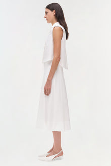Womens | Samantha Cotton Midi Skirt | White