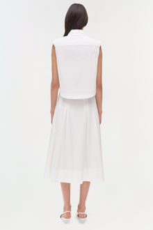 Womens | Samantha Cotton Midi Skirt | White