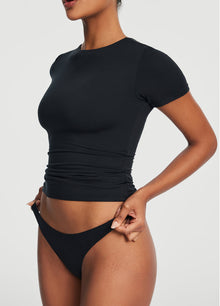 Seamless Cheeky Panty | Black