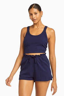 Thalia Organic Rib Shorts | Midnight Organic Rib