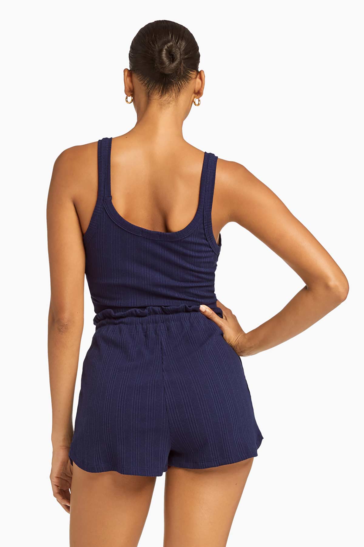 Thalia Organic Rib Shorts | Midnight Organic Rib