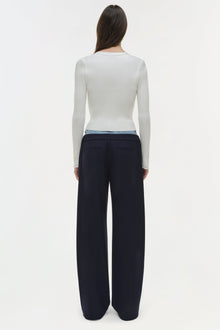Womens | Ophelia Double Waistband Combo Pant | Midnight Multi