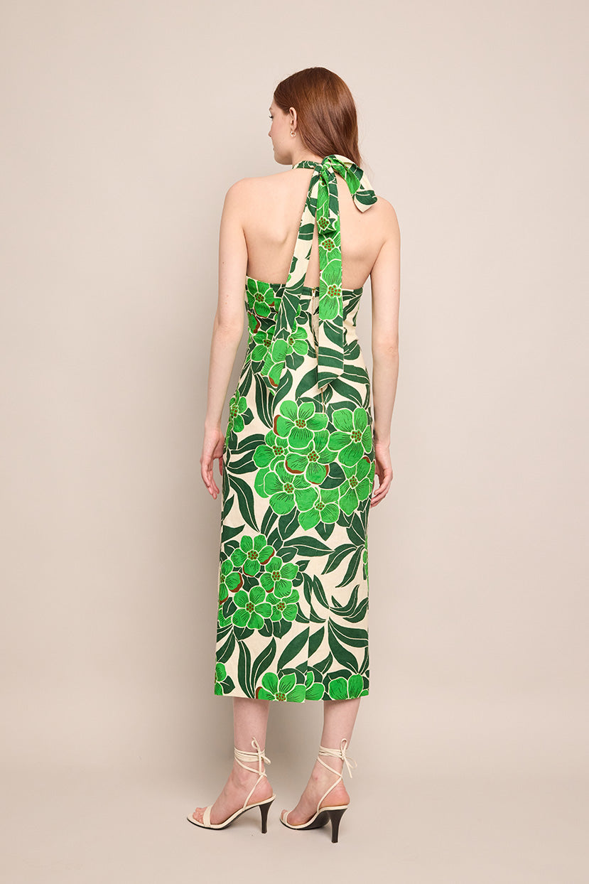 Perla Midi Dress | Palm Beach Green