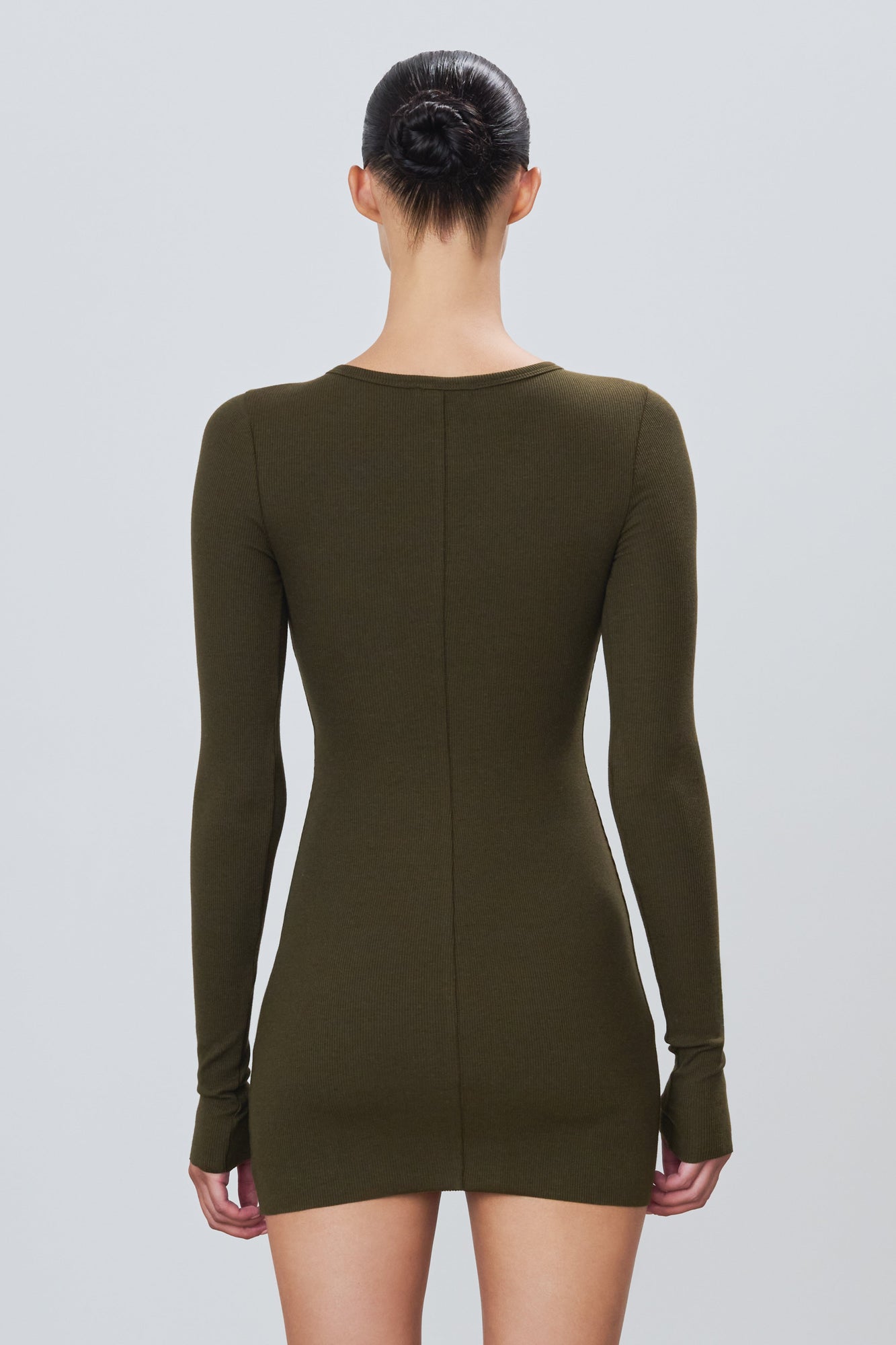 LONG SLEEVE CREWNECK MINI DRESS - ETERNE